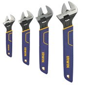 Irwin 4 Piece Adjustable Wrench Tray Set - Wrenches 1 Each per 6, 8, 10 and 12 & 1 Storage Tray
